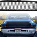 Glossy Black Grille Grill For Dodge RAM 1500 2500 3500 Mesh Hood Bumper Grill Grille Kit Cover Guard 1994 1995 1996 1997 1998 1999 2000 2001 2002