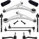 TUCAREST 10Pcs Suspension Kit Fit For 2018 2019 Hy-undai Sonata, Front Lower Control Arm w/Ball Joint + Outer Inner Tie Rod + Sway Bar + Boots [# K623733 K623734 K750792 K750793 EV801307 ES801648]