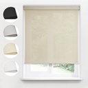 Cordless Roller Shades Solar Window Coverings Half-Shading Indoor Window Shade Easy Install Blinds for Kitchen, Bathroom and Office, White, 22" W X 36" H