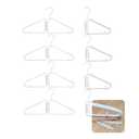 WRYLCYH 8 Pcs Foldable Hangers, Plastic Collapsible Hangers, Portable Folding Clothes Hanger, Foldable Travel Hangers, Foldable Hangers for Travel, Cruise, Home, Bedroom, Dorm (White)