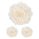 uxcell 3 Pcs Peony Flowers Hair Clip, 4.7 Inch Artificial Fabric Head Flower for Women Hair Pins Corsage DIY Crafts Clothing Wedding Birthday Party, Deep White