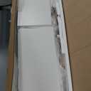 ChooChoo Bathroom Floor Cabinet, Modern Bathroom Storage Cabinet with 4 Doors and Adjustable Shelves, Freestanding Cupboard for Living Room, White (11.81"D x 23.62"W x 43.31"H)