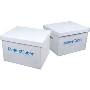 Collapsible Storage Bins with Lids [2 Pack], Heavy Duty Plastic Moving Boxes, Waterproof Stackable Totes for Home Organization, Office File Storage & Moving Supplies, 17x13.4x11 Inch