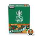 Starbucks K-Cup Coffee Pods, Medium Roast Hot or Iced Coffee, Decaf House Blend, 22 Keurig Pods (EXP 02/09/27)