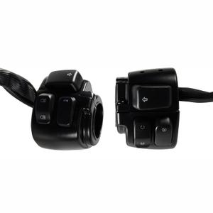 BHB Motorcycle 1" Handlebar Switches Control and Wiring Harness Compatible with Harley Softail 1996-2012 Dyna Sportster V-Rod (Black)