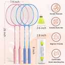 Badminton Set for Family & Beginners, Includes Rackets Shuttlecocks Carrying Bag, Outdoor Yard Garden Park Practice Sports Game for Kids Adults