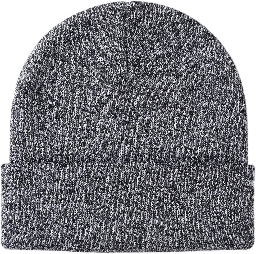 Glooarm Beanie for Men Women Knit Winter Hats Beanies Warm Slouchy Unisex Cuffed Beanies Skull Caps (White)