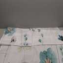 Gibelle 3 in 1 Shower Curtain Set, Teal Watercolor Floral Bath Curtain and PEVA Liner Set with 12 Double Sided Steel Hooks, Waterproof Fabric Bathroom Curtain 72x72