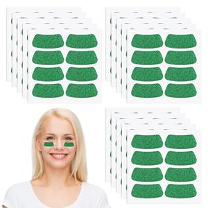 Cholemy 120 Pairs Eye Black Stickers Bulk Baseball Face Glitter Stickers Football Softball Party Favor Spirit Day Accessories(Glitter,Green1)