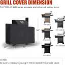 Z GRILLS Pellet Grill Cover 54 Inch | Official Genuine | Upgraded 600D Polyester Fabric, Heavy Duty, Waterproof, Weather Resistant Full Length Grill Cover for 600 Series Pellet Smoker