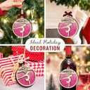Gymnastics Christmas Ornament for Girl - Wooden Gymnast Ornaments for Tree - Motivational Gymnastics Gifts for Athletes, Coaches, Team, Kids, Daughters - Sports Holiday Keepsake