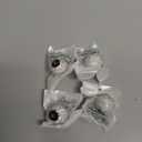 SAVORI Cabinet Knob Crystal Dresser Cupboard Drawer Wardrobe Door Knobs Bling Round Pull Handle with Screws for Home Kitchen Bathroom Office 4PCS (White)