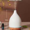 InnoGear Oil Diffuser, 300ML Ceramic Diffuser for Essential Oils Handcrafted Aromatherapy Diffuser Ultrasonic Cool Mist Humidifier with 4 Timers Waterless Auto Off for Room Office, White