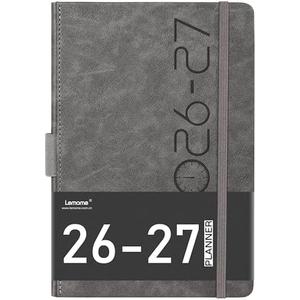 Planner 2026-2027 - Weekly & Monthly 2026-2027 Planner with Pen Loop, Jul 2026 - Jun 2027, to Achieve Your Goals & Improve Productivity, Thick Paper, 40 Note Pages, Inner Pocket, 5.75" x 8.25" - Grey