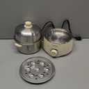 Hard Boiled Egg Cooker - CACHOO 14-Egg Rapid Stainless Steel Egg Boiler with 30-Min Timer & Auto Shut Off, Compact Electric Vegetable Steamer for Cooking, Dishwasher Safe, Retro Green