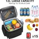Lunch Box for Men, Tactical Lunch Bag MOLLE Webbing Leakproof Insulated Large Lunch Cooler Women Adult Meal with Adjustable Shoulder Strap Durable Lunch Pail  (Medium)