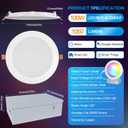 ORALUCE Smart Recessed Lighting 6 Inch, WiFiBluetooth Color Changing Retrofit LED Can Lights, 13W 1050LM RGBCW 2700-6500K Ultra-Thin Wafer Lights Compatible with Alexa/Google Assistant, 4Pack