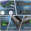 SPIDERCASE Waterproof Case Compatible with iPhone 12 /Compatible with iPhone 12 Pro (Green/Clear)