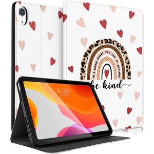 for for iPad mini 7 A17 Pro 2024/iPad Mini 6 2021 8.3 Inch for iPad mini 6th/7th Generation Case Kids Cute Folio Women Teen Girls Rainbow Cover for Apple Mini 6/7 A2567 A2568 A2569