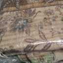 GarveeHome 2x6 Washable Runner Rug for Bedroom, Soft Botanical Floral Kitchen Runner with Non Slip Backing Brown Farmhouse Laundry Mat Stain Resistant Carpet for Hallway Bathroom Beside Rug