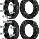 SCITOO 4PCS 8x6.5 to 8x180 Wheel Adapters 1.5 inch 14x1.5 Studs fit for 2001-2010 for Silverado 2500HD 2001-2007 for Silverado 3500 Wheel Adapters Kit 8x165.1mm to 8x180mm 130mm Center Bore 8 Lug (Black)