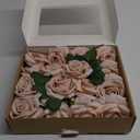 Ling's Moment Dusty Rose Artificial Flowers 16pcs Faux Silk Roses with Stems Real Look, 3.5" Fake Vendela Roses Bulk for DIY Wedding Bouquets Centerpieces Party Baby Shower Home Decoration