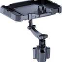 Larger Car Cup Holder Tray, 9~11 inch Expandable Car Food Tray for Eating Hamburger/Snacks, Car Travel Cup Coffee Table Stand 360 Rotating Tray Table with Phone Holder, Road Trip Essentials