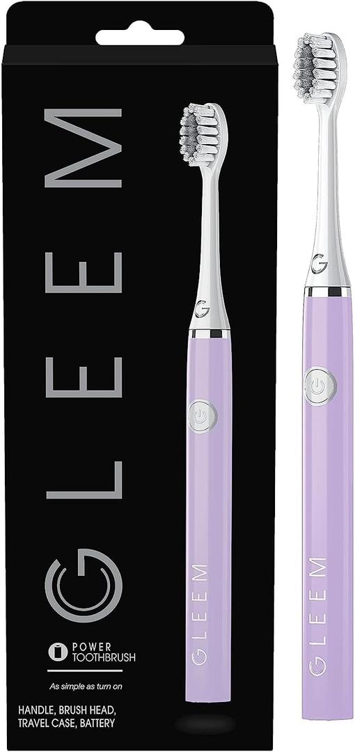 GLEEM Battery Powered Electric Toothbrush, Lavender