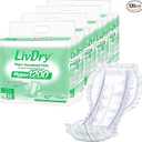 LivDry High Absorbency Pad Insert for Incontinence Briefs and Adult Diapers, Women and Men, Hyper 1200 (120 Count)