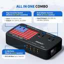 DOACE Voltage Converter US to Europe, 350W Converter for European Travel for Curling Iron and Hair Straighteners, 220V to 110V Converter Plug Adapter with 2 USB A & 2 USB C Ports