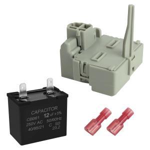 W10189190 W10662129 Refrigerator Start Relay and Capacitor Kit for Whirlpool Kenmore - Compatible with Embraco QD TSD2 Compressor - Replaces WPW10189190 WPW10662129 W10197428 241941003