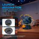 Magnetic Musical Rotating Ball,Space Toys for Kids 3 4 5 6 7 8 9 10 Year Old Boys Girls Sensory Toys for Toddlers Birthday Gifts Educational STEM Toy Playset with Astronauts Rocket Spacecraft Planet