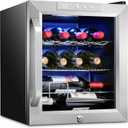 Ivation 12 Bottle Compressor Wine Cooler Refrigerator w/Lock | Large Freestanding Wine Cellar For Red, White, Champagne or Sparkling Wine | 41f-64f Digital Temperature Control Fridge Stainless Steel