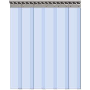 VIZ-PRO 6PCS Freezer Strip Door Curtain, 84" Height X 36" Width, 0.08 Inch Thickness PVC Curtain Strip for Walk in Freezers, Coolers & Warehouse Doors, with 56% Overlap for 3' X 7' Doors (36"W x 84"L (Pack of 1))