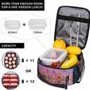Galaxy Pizza Capybara Lunch Bag for Mens Womens Insulated Reusable Lunch Box with Adjustable Shoulder Strap