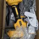 4-in-1 Cordless Pole Saw & Electric Pruning Shears for DeWalt 20V Battery, 8 Inch Brushless Mini Chainsaw with Extension Pole, 15 Ft Reach, Auto Oiling, for Tree Trimmer Branch Cutter(NO Battery)