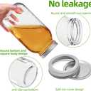 64 OZ with scale Large Wide Mouth Mason Jars with Lids, Heavy Duty Glass Airtight Storage Canning Jar and Band Half Gallon / 2 Quart (3)