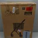 Strolee Personal Luxury Folding Shopping Cart On Premium Wheels  Ultra Lightweight Aluminum Frame  Removable Shopping Bag with Carry Strap & Lower Grocery Storage 75Lbs Capacity (Sage v2)