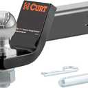 CURT 45036 Trailer Hitch Mount with 2-Inch Ball & Pin, Fits 2-in Receiver, 7,500 lbs, 2" Drop, GLOSS BLACK POWDER COAT