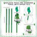 Jetec 30 Set Positive Emotional Gifts Bulk, Funny Pencils Inspirational Employee Gifts for Valentines Party Favors, Pickle Pencils with Erasers, Affirmation Cards for Office Teacher, Coworker Staff