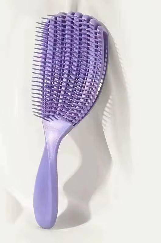 Flexible Detangling Hair Brush - Purple Scalp Massage Brush for Wet & Dry Hair