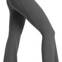 ODODOS Cloud Feeling Split-Hem Flared Pants for Women High Waisted Lounge Bootcut Yoga Pants - 29" Inseam, Charcoal, Large (L)
