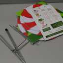 Candy Christmas Decorations Outdoor - 44In Peppermint Xmas Yard Stakes - Giant Holiday Decor Signs for Home Lawn Pathway Walkway Candyland Themed Party - Red White Green