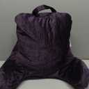 Clara Clark Reading Pillow for Kids & Teens with Shredded Memory Foam, Backrest Pillows for Reading, Watching, and Gaming, Use on The Couch, Bed, or Floor, Adjustable Support, Washable Cover Purple (Small 14")