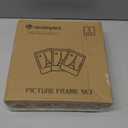 upsimples 8x8 Picture Frame Made of High Definition Glass, Display Pictures 5x5 with Mat or 8x8 Without Mat, Gallery Wall Frame Set, White