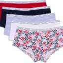 Tommy Hilfiger Women's Classic Cotton Boyshort Underwear With Logo Waistband 5-pack
