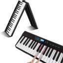 Coolmusic Portable Piano Keyboard Foldable: Portable Keyboard Piano 88 keys Semi-Weighted keyboard Electric Folding Piano Kit, 63 x 22 x 13 cm