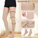 Athbavib 20-30mmHg Thigh High Compression Stockings for Women & Men, Closed Toe Medical Compression Socks Graduated Support Compression Sock for Varicose Veins Swelling Treatment, XL