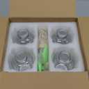 Coffee Bar Accessories, Coffee Syrup Dispenser - 4pack,16.9oz Syrup Dispenser with Labels,Syrup Pump Dispenser for Coffee Bar(Gold Pump)