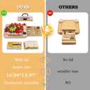 Charcuterie Board with Lid - Bamboo charcuterie Boards, Portable Travel Charcuterie Board, Gifts for Housewarming, Weddings & Women